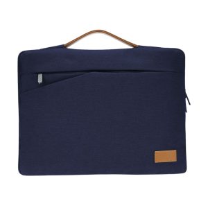 SALCEA - Santhome® 15" Laptop Sleeve - Navy Blue/Tan