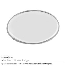 Lens Cover Oval Name Badge