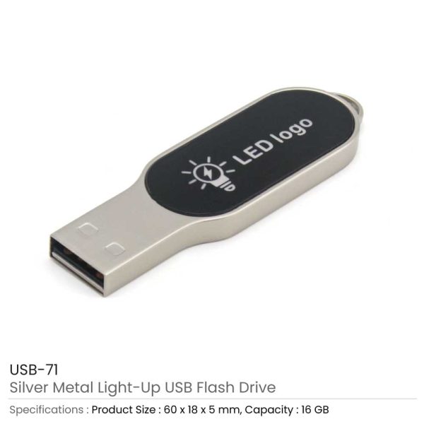 Oval Light-Up Logo USB | 16GB Logo USB Flash