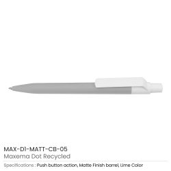 Matt Custom Printed Pens with White Clip