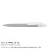 Matt Custom Printed Pens with White Clip