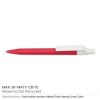 Matt Custom Printed Pens with White Clip