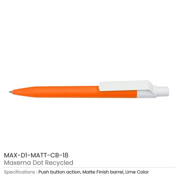 Matt Custom Printed Pens with White Clip