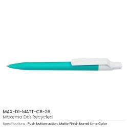 Matt Custom Printed Pens with White Clip