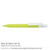Matt Custom Printed Pens with White Clip