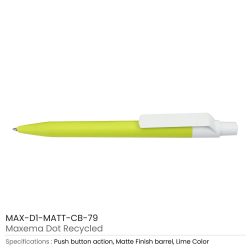 Matt Custom Printed Pens with White Clip