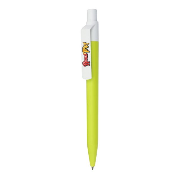 Matt Custom Printed Pens with White Clip