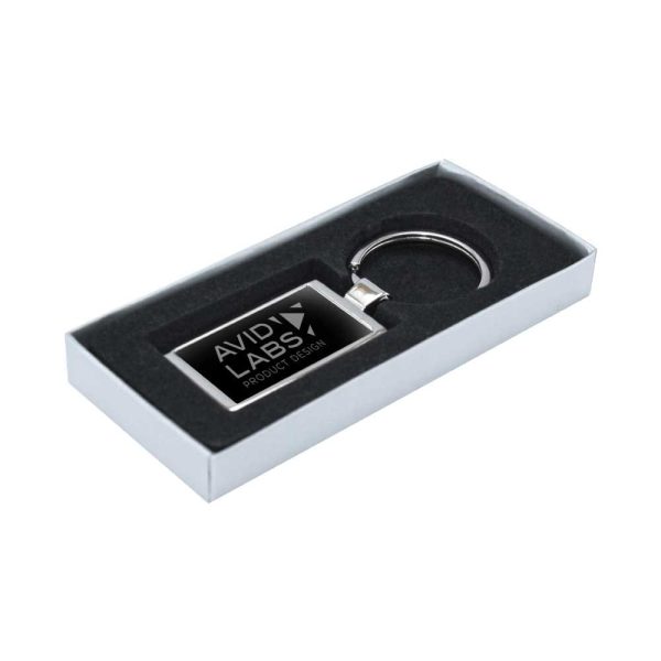 Rectangular Metal Keychains
