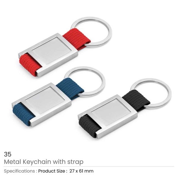 Promotional Metal Keychains with Strap