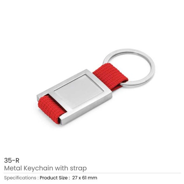 Promotional Metal Keychains with Strap