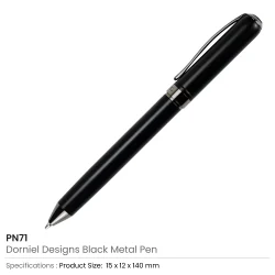 Dorniel Designs Metal Pens Matte Black