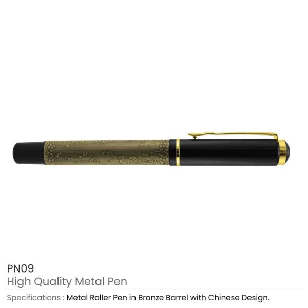 Metal Logo Pens with Chinese Design Grip