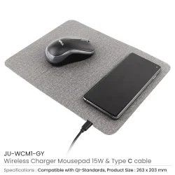 Fast Wireless Charging Mousepad | Tech Gift with Logo