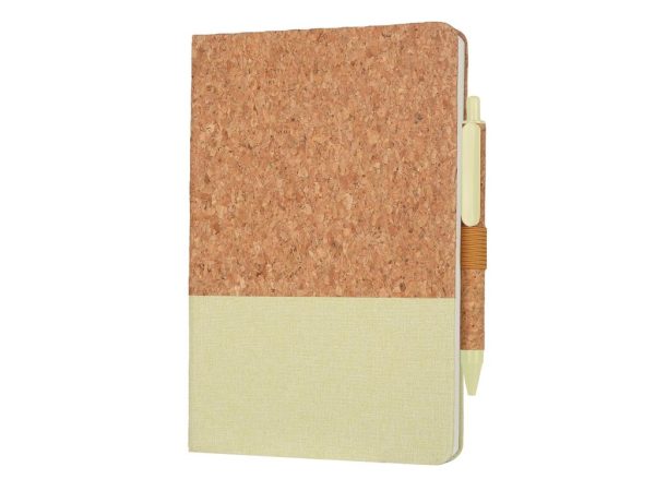NBEN-5104-BORSA-eco-neutral-A5-Cork-Fabric-Hard-Cover-Notebook-and-Pen-Set-Greenuniquec11fd89 BORSA - eco-neutral A5 Cork Fabric Hard Cover Notebook and Pen Set - Green
