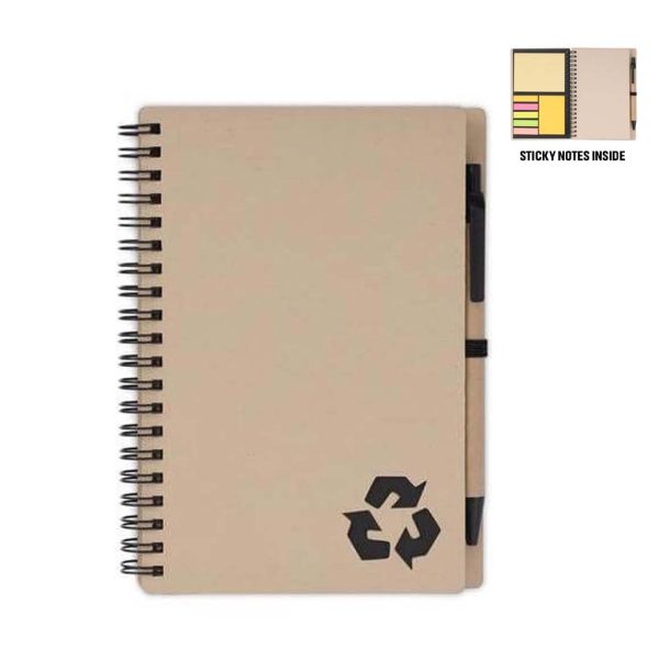 NBEN-5327-SION-eco-neutral-B6-Notepad-Pen-Set-with-Sticky-Note-Blackunique257374f SION- eco-neutral B6 Notepad & Pen Set with Sticky Note - Black