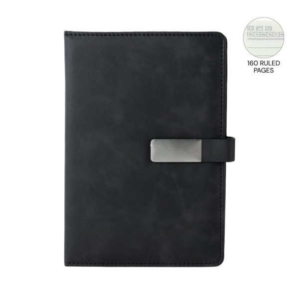 NBGL-5405-WINDSOR-Giftology-A5-PU-Magnet-Closure-Notebook-Black-unique0470141 WINDSOR - Giftology A5 PU Magnet Closure Notebook - Black