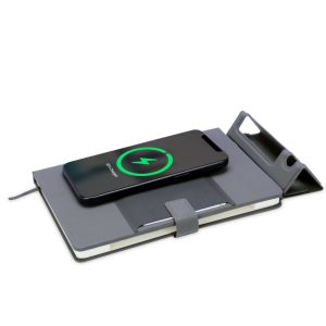 KAMEZ - Santhome 15W Wireless Deluxe Notebook with Phone Stand