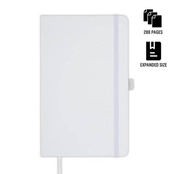 BARON - Santhome Expanded A5 Hard Cover Notebook - White