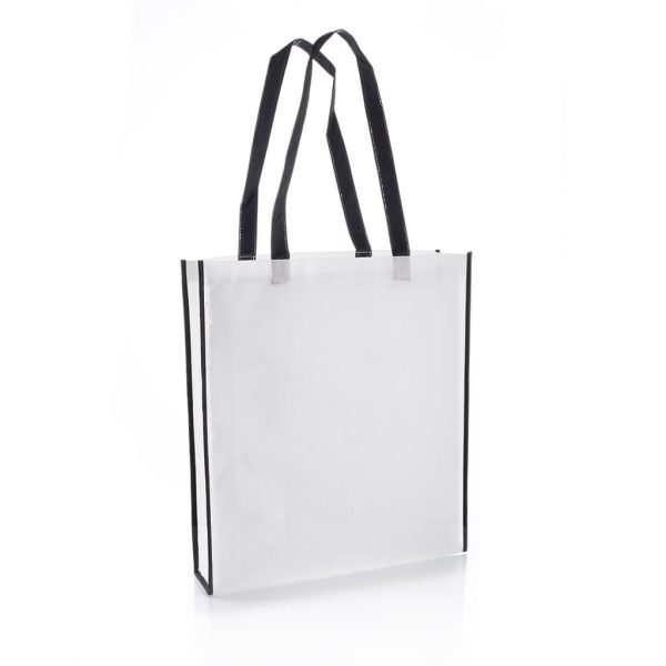 NW001-V-White-Black-Non-Woven-Shopping-Bag-Vertical-White-Blackunique88863b5 Non-Woven Shopping Bag Vertical White/Black