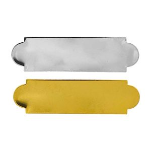 Metal Name Badges in Gold and Silver Colors - Plain