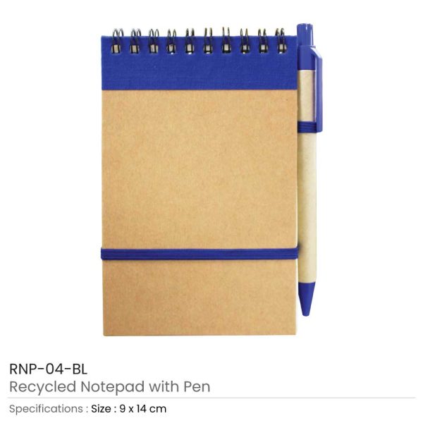 Notepads-with-Pen-RNP-04-BL-600x600-1.jpg Branded Recycled Notepad with Pen
