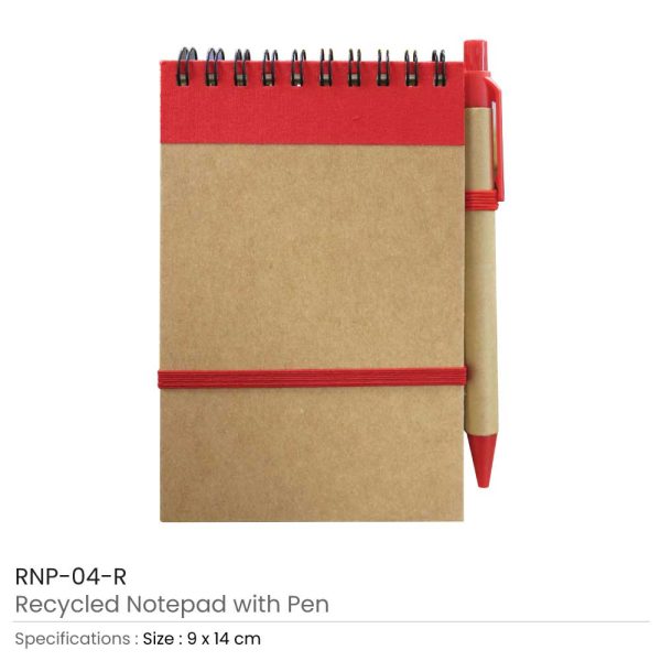 Notepads-with-Pen-RNP-04-R-600x600-1.jpg Branded Recycled Notepad with Pen