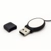 Oval black rubberized USB | Printing on USB