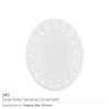 Branded Oval Doily Ceramic Ornaments