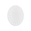 Branded Oval Doily Ceramic Ornaments