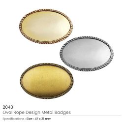 Oval Rope Design Logo Customized Badges