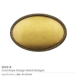 Oval Rope Design Logo Customized Badges