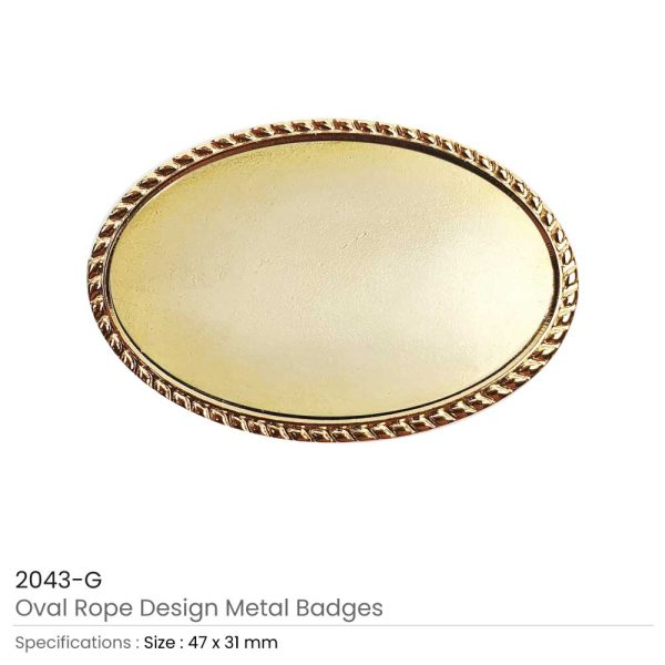 Oval Rope Design Logo Customized Badges