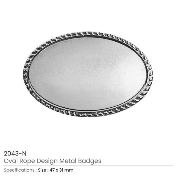 Oval Rope Design Logo Customized Badges