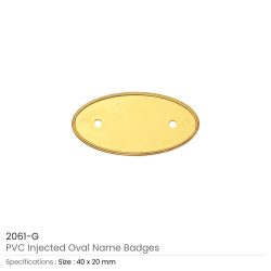 PVC Injected Oval Badges