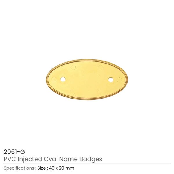 PVC Injected Oval Badges