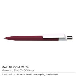 Pen-MAX-D1-GOM-W-74-250x250-1.jpg Dot Custom Printed Pens with White Clip