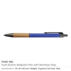 Pen-with-Bamboo-Grip-PN46-RBL-250x250-1.jpg Push Button Ballpoint Pens with Bamboo Grip
