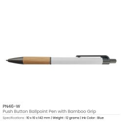 Pen-with-Bamboo-Grip-PN46-W-250x250-1.jpg Push Button Ballpoint Pens with Bamboo Grip