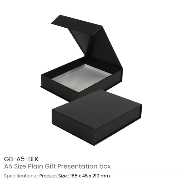 Plain-Gift-Packaging-Box-GB-A5-BLK-600x600-1.webp Plain Gift Packaging Box A5 Size with Magnetic Flap
