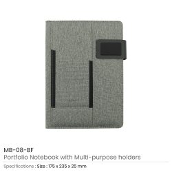 Portfolio-Notebook-in-Grey-Fabric-MB-08-BF-250x250-1.jpg Portfolio Branded Notebooks