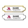 Metal Name Badges in Gold and Silver Colors - Border
