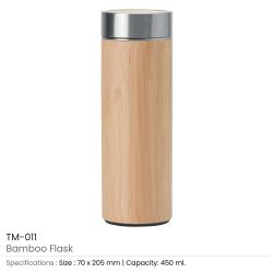 Stainless Steel Water Bottles and Bamboo Flask