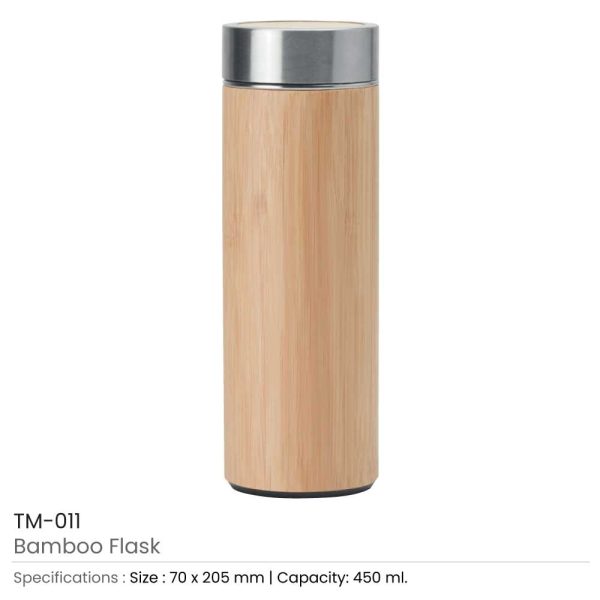 Stainless Steel Water Bottles and Bamboo Flask