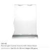 Rectangle Crystal Awards with Glass base & Box