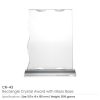Rectangle Crystal Awards with Glass base & Box