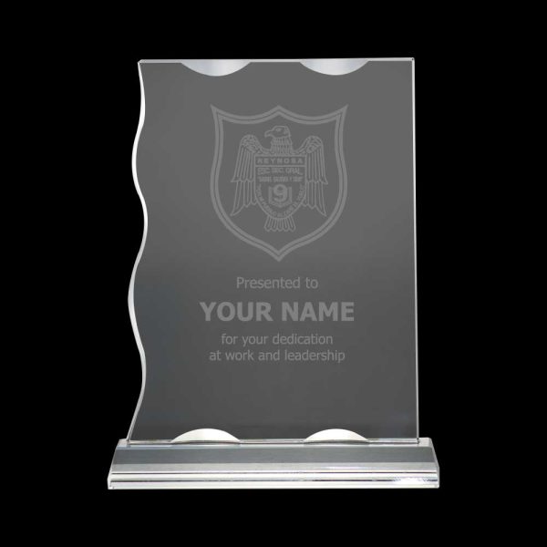 Rectangle Crystal Awards with Glass base & Box