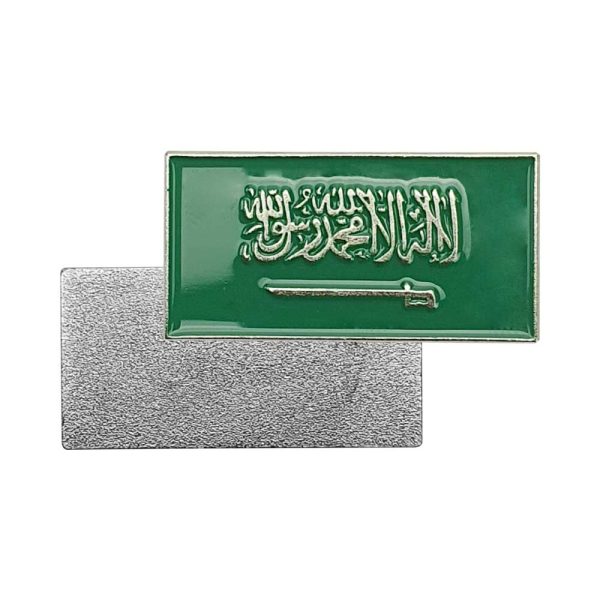 Rectangle KSA Flag Badges for National Day