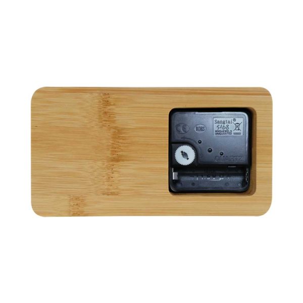 Eco-Friendly Rectangular Bamboo Desk Clock