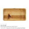 Eco-Friendly Rectangular Bamboo Desk Clock