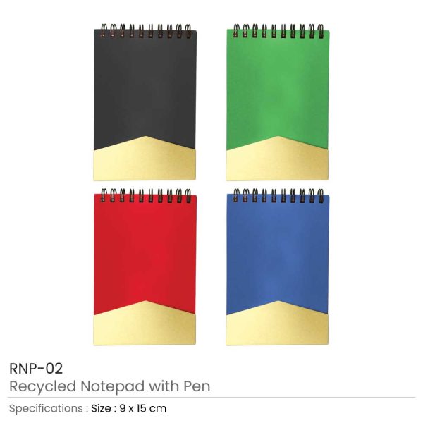 Promotional Recycled Notepad with Pen